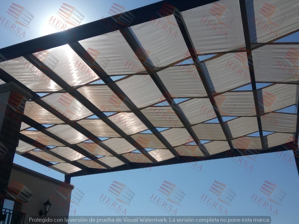 Pergola de aluminio imitación madera – Techos y Pérgolas en Quéretaro
